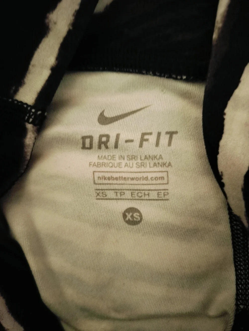 EUC Nike Dri-fit Zebra Animal Black & White Striped Leggings - XS